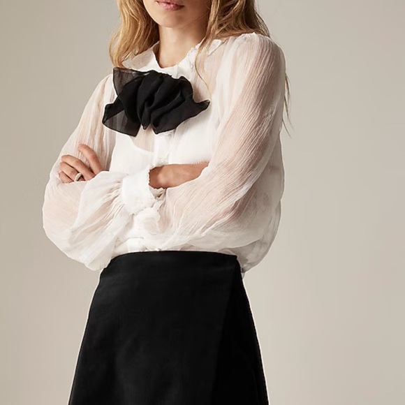 *NEW* J. Crew Sheer Organza Bow Hair Clip - Picture 2 of 2